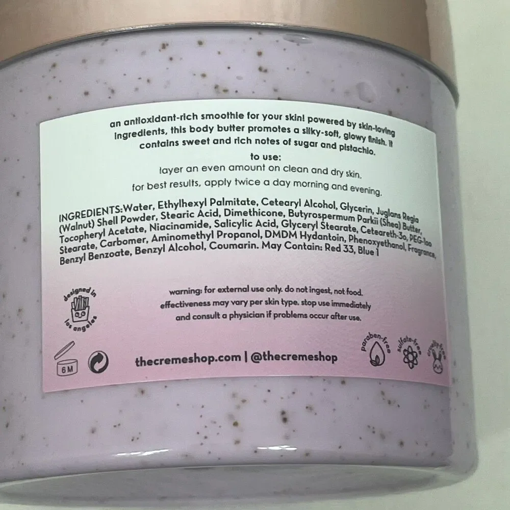 The Creme Shop x My Melody Skin Smoothie Body Scrub Pistachio Vanilla 1.4oz NEW